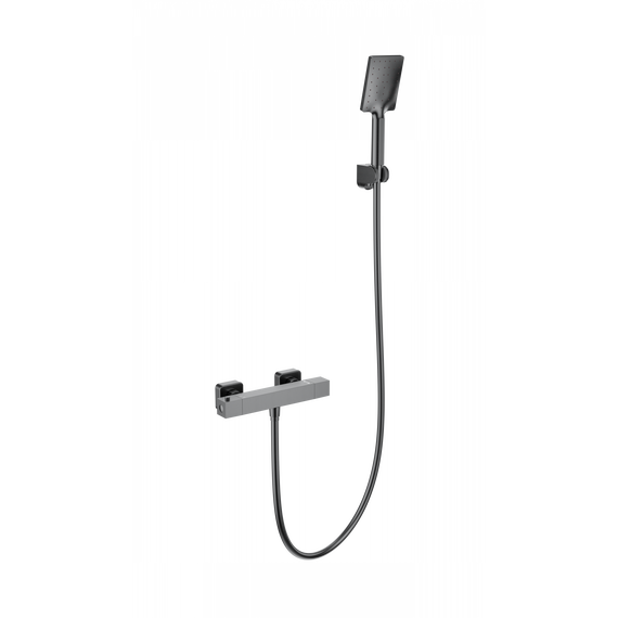 Смесители для душа с термостатом Wonzon & Woghand Stay WW-B2062-A-BGG, тёмный графит фото 