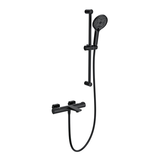 Смесители для ванны с термостатом Wonzon & Woghand WW-C2021-A-MB, чёрный фото 