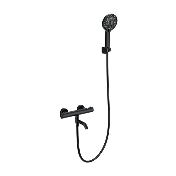 Смесители для ванны с термостатом Wonzon & Woghand Inn WW-B2065-A1-MB, чёрный фото 