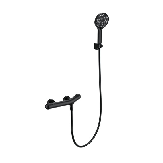 Смесители для душа с термостатом Wonzon & Woghand T-1000 WW-B2057-A-MB, чёрный фото 