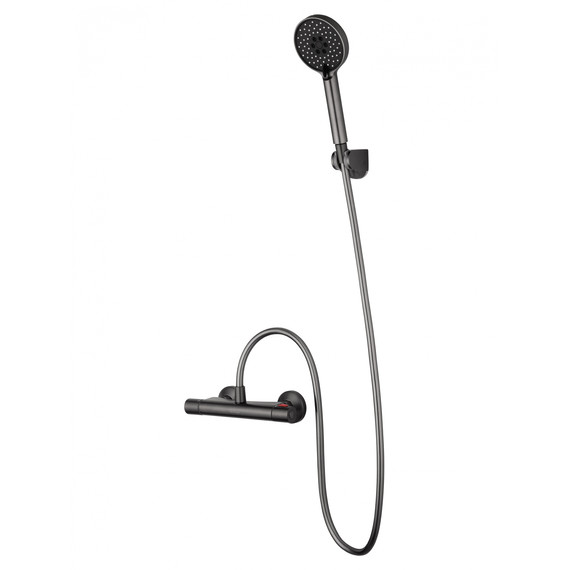 Смесители для душа с термостатом Wonzon & Woghand Inn WW-B1005-A-BGG, тёмный графит фото 