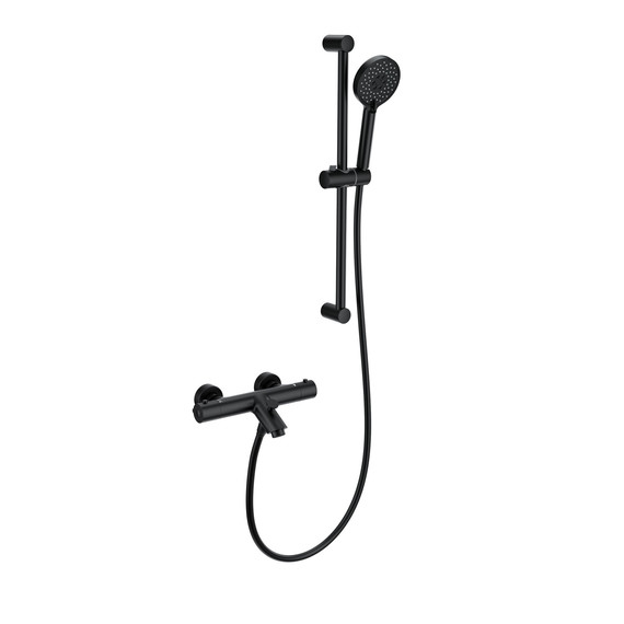 Смесители для ванны с термостатом Wonzon & Woghand WW-C2002-A-MB, чёрный фото 