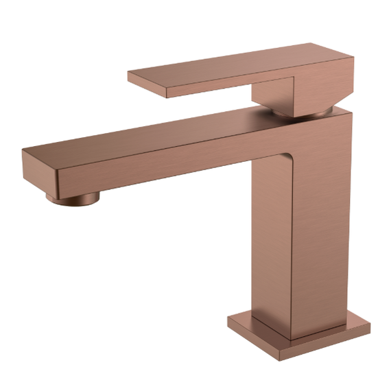 Смеситель для раковины Boheme Qubic 471-BRB, брашированная бронза фото 