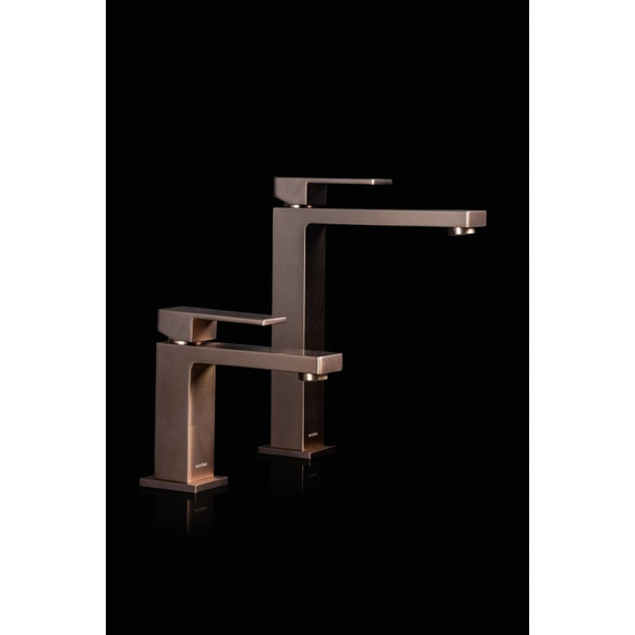 Смеситель для раковины Boheme Qubic 471-BRB, брашированная бронза фото 3