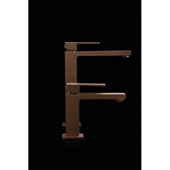 Смеситель для раковины Boheme Qubic 471-BRB, брашированная бронза фото 5