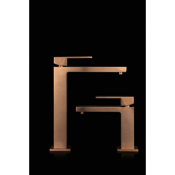 Смеситель для раковины Boheme Qubic 471-CB, брашированная медь фото 6