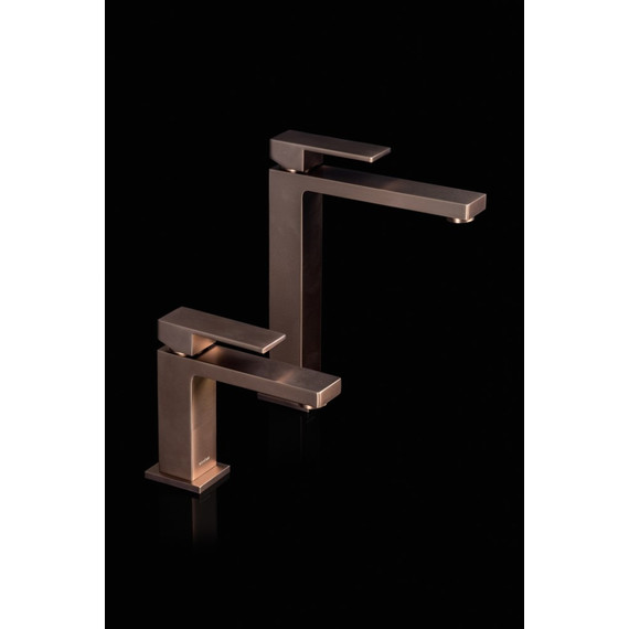 Смеситель для раковины высокий Boheme Qubic 472-BRB, брашированная бронза фото 2