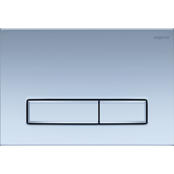 Кнопка смыва Aquatek Slim KDI-0000024, хром матовый фото 