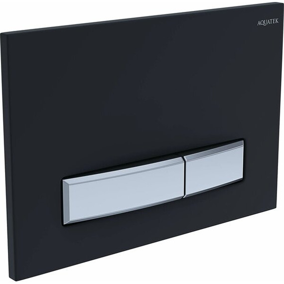 Кнопка смыва Aquatek Slim KDI-0000031, чёрный матовый/хром фото 2
