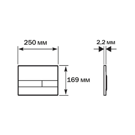Кнопка смыва Aquatek KDI-0000054, оружейная сталь фото 3