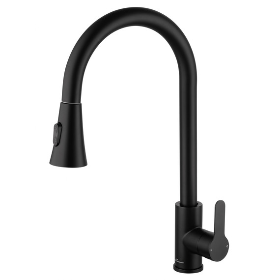 Смесители для кухни Wonzon & Woghand WW-121E201L-MB, чёрный фото 