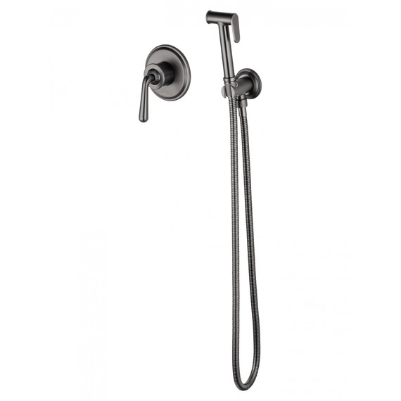 набор для гигиенического душа Wonzon & Woghand Steam WW-88849008-BGM (со скрытой частью) тёмный графит фото 