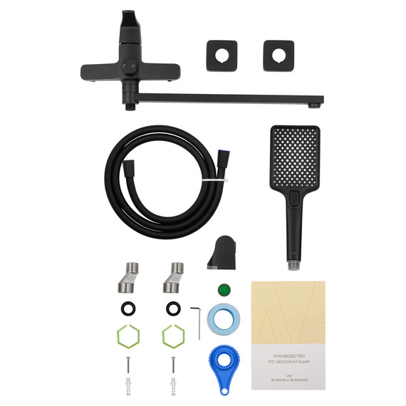 Смесители для ванны Wonzon & Woghand Flex WW-639906-MB, чёрный фото 6