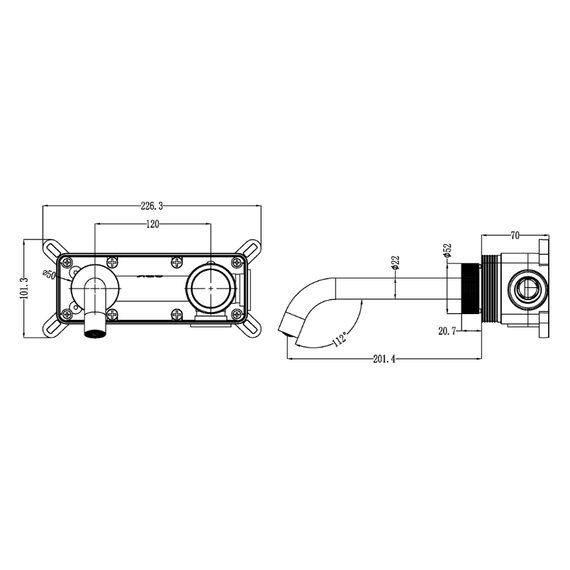 Смеситель для раковины Boheme Tech 158/2-CB, брашированная медь фото 2