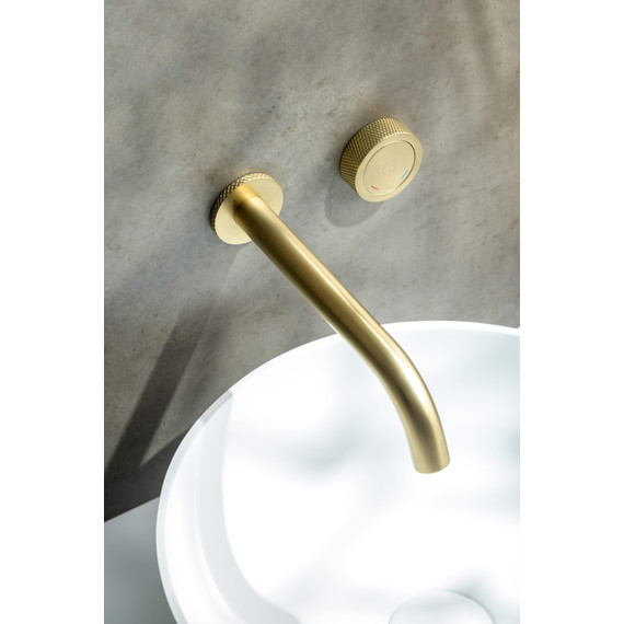 Смеситель для раковины Boheme Tech 158/2-MG, золото матовое фото 4