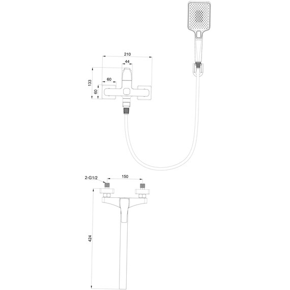 Смесители для ванны Wonzon & Woghand Flex WW-639906-BG, золото фото 7