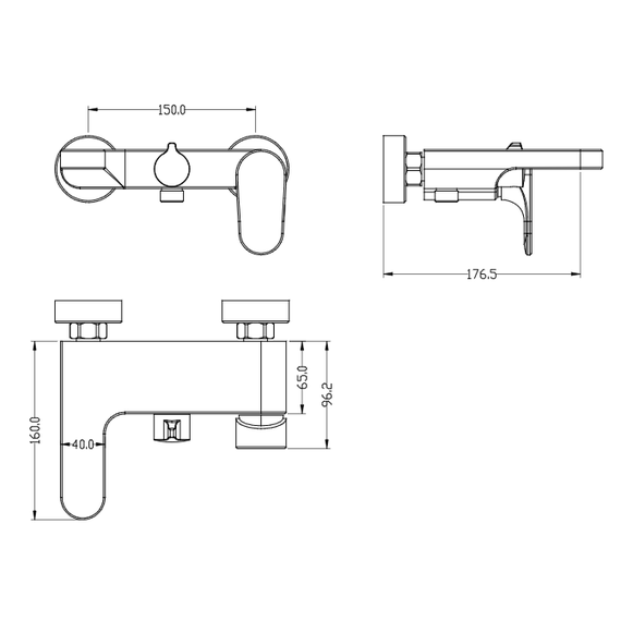 Смеситель для ванны Boheme Spectre 453-MG, золото матовое фото 2