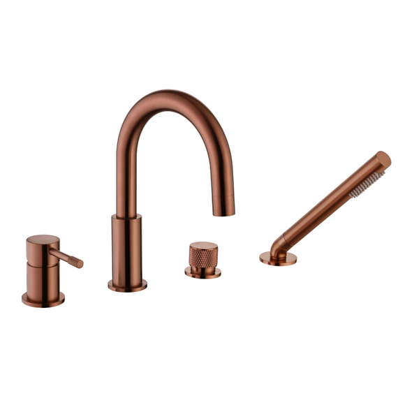 Смеситель для ванны Boheme Uno 460-CB, брашированная медь фото 