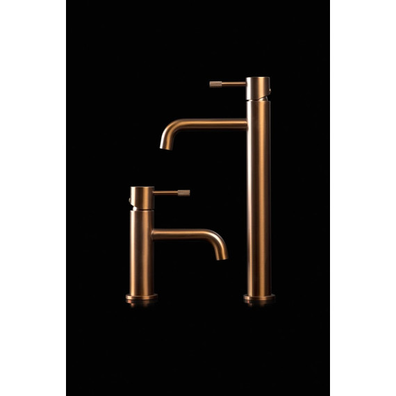 Смеситель для раковины высокий Boheme Uno 462-BRB, брашированная бронза фото 5