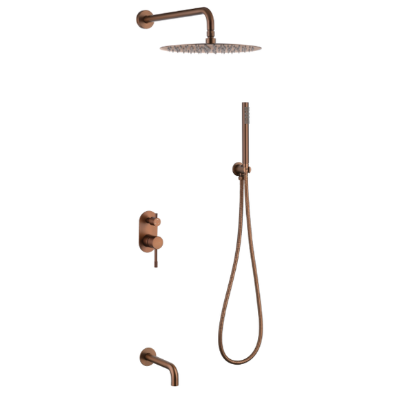 Душевая система для ванны Boheme Uno 464-2-BRB (со скрытой частью) брашированная бронза фото 