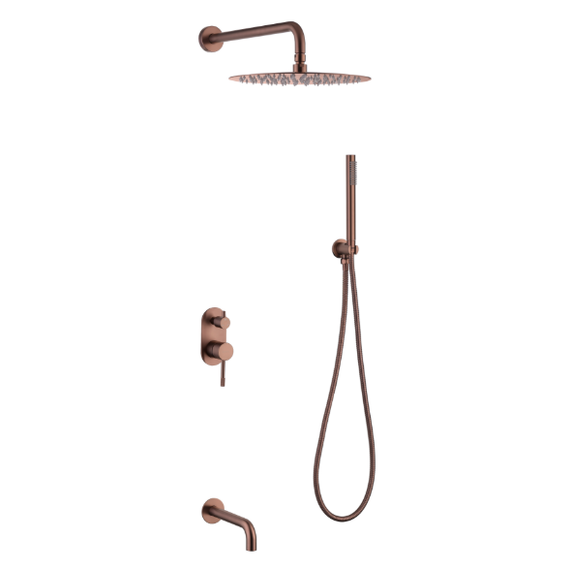 Душевая система для ванны Boheme Uno 464-2-CB (со скрытой частью) брашированная медь фото 