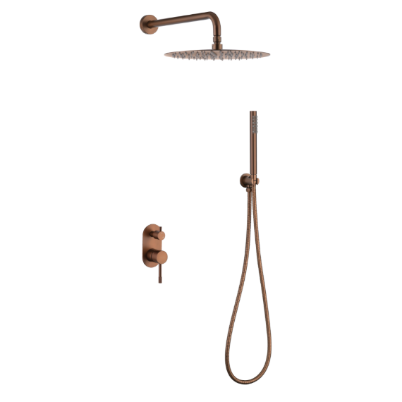 Душевая система для душа Boheme Uno 464-BRB (со скрытой частью) брашированная бронза фото 