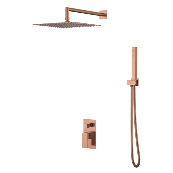 Душевая система для душа Boheme Qubic 474-3-CB (со скрытой частью) брашированная медь фото 