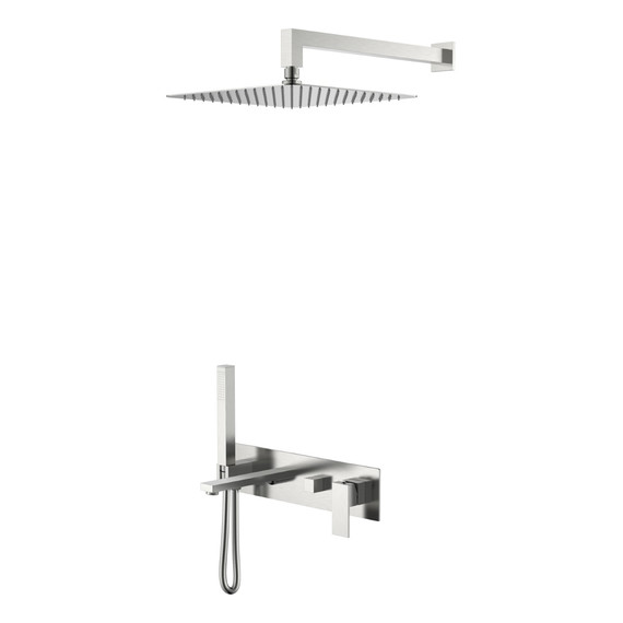 Душевая система для ванны Boheme Qubic 474-NB (со скрытой частью) никель фото 