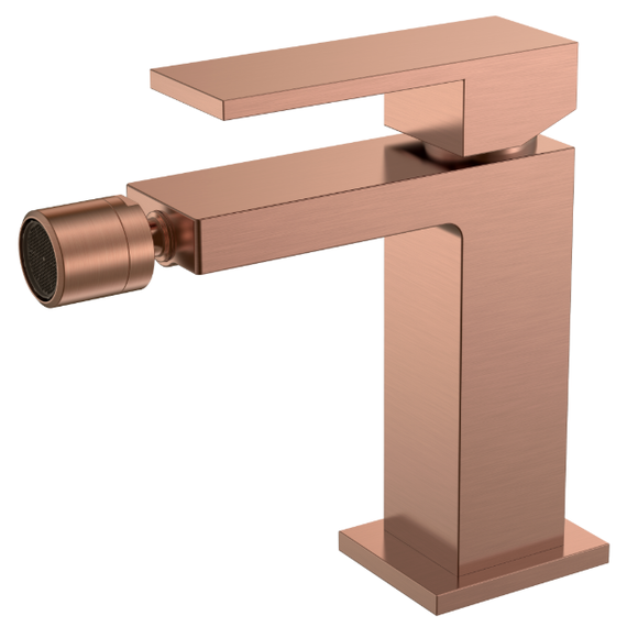 Смеситель для биде Boheme Qubic 476-CB, брашированная медь фото 
