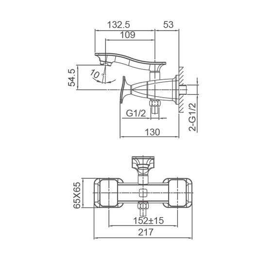 Смесители для ванны Wonzon & Woghand Shakespeare WW-653101-DG, золото фото 7
