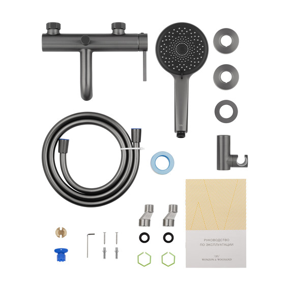 Смесители для ванны Wonzon & Woghand Stick WW-88639017-BGM, тёмный графит фото 7