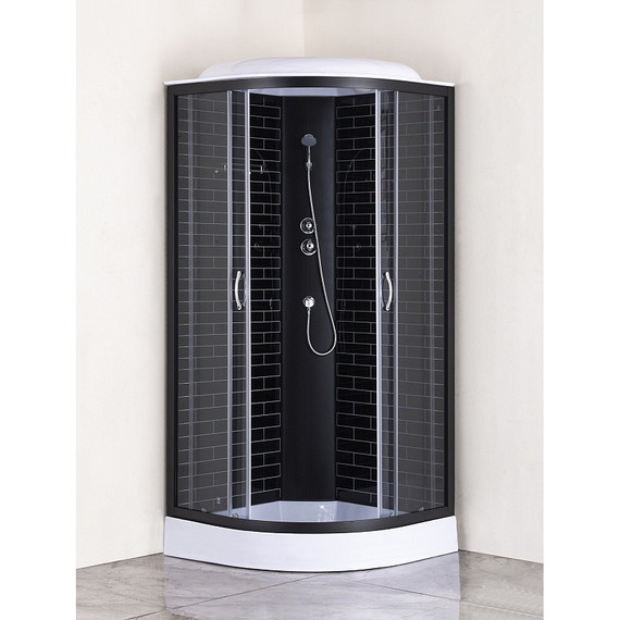 Душевая кабина Loranto 80x80 см CS-6680 13GB 80, чёрный/прозрачное фото 2