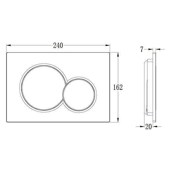 Кнопка смыва Vincea VFP-202MB, чёрный матовый фото 2