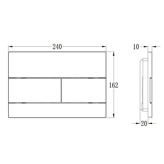 Кнопка смыва Vincea VFP-203GM, воронёная сталь фото 2