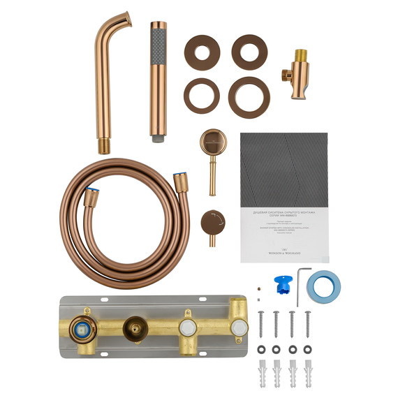 Смесители для ванны Wonzon & Woghand Tor WW-88889073-RG (со скрытой частью) розовое золото фото 6