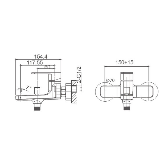 Смесители для ванны Wonzon & Woghand Arnie WW-693101-CR фото 7
