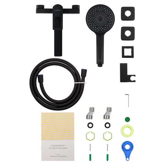 Смесители для ванны Wonzon & Woghand Frame WW-88639010-MB, чёрный фото 7