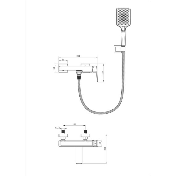 Смесители для ванны Wonzon & Woghand Diamond WW-88639011-MB, чёрный фото 8