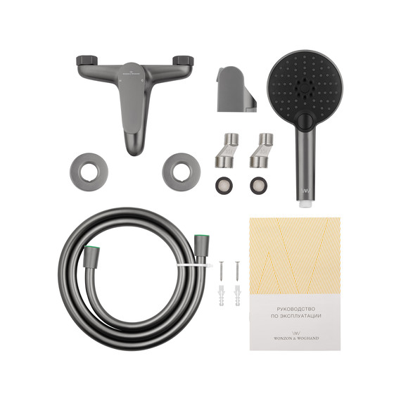 Смесители для ванны Wonzon & Woghand Alfa WW-AE3204-BGG, тёмный графит фото 7