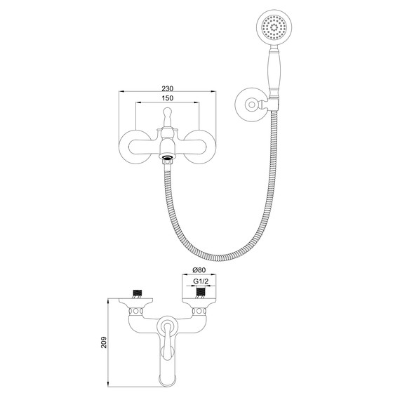 Смесители для ванны Wonzon & Woghand Steam WW-88639008-CR фото 8