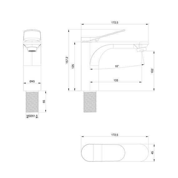 Смесители для раковины Wonzon & Woghand WW-A40482-CR фото 6