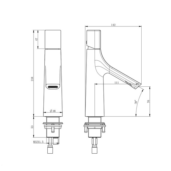 Смесители для раковины Wonzon & Woghand The one WW-H010-CR фото 6