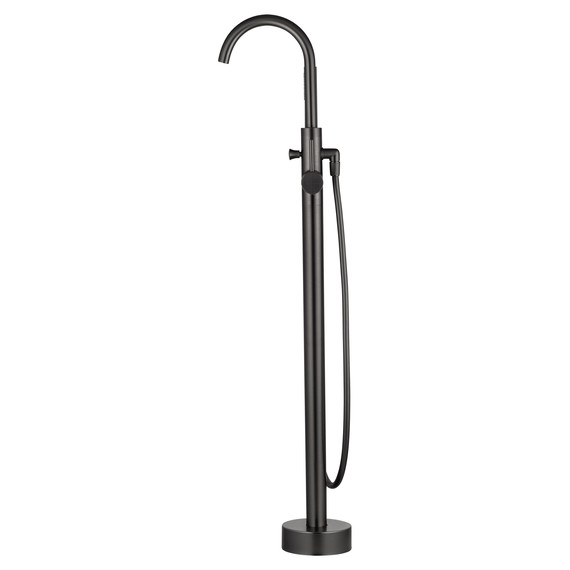 Смеситель для ванны напольный Wonzon & Woghand Stick WW-88649017-BGM, тёмный графит фото 2