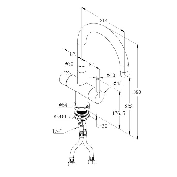 Смесители для кухни Wonzon & Woghand WW-3211-MW, белый фото 6