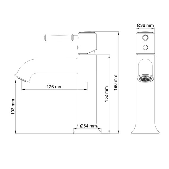 Смесители для раковины Wonzon & Woghand Tor WW-88018073-BG, золото фото 3