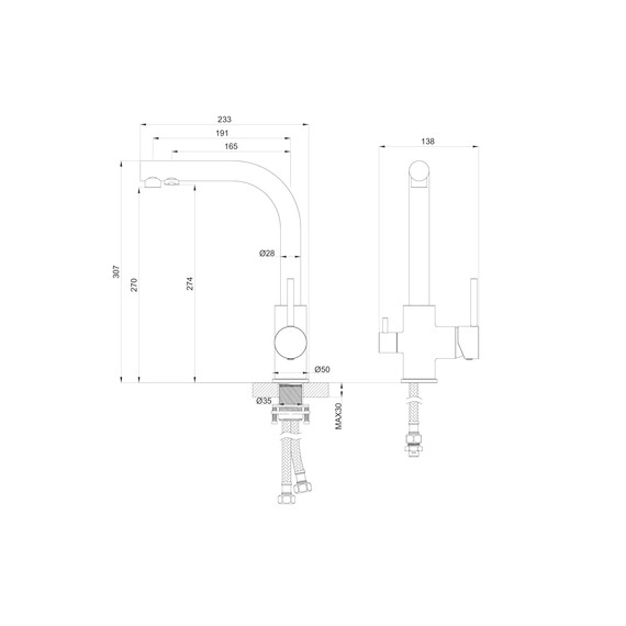 Смесители для кухни Wonzon & Woghand WW-88458005-BG, золото фото 5