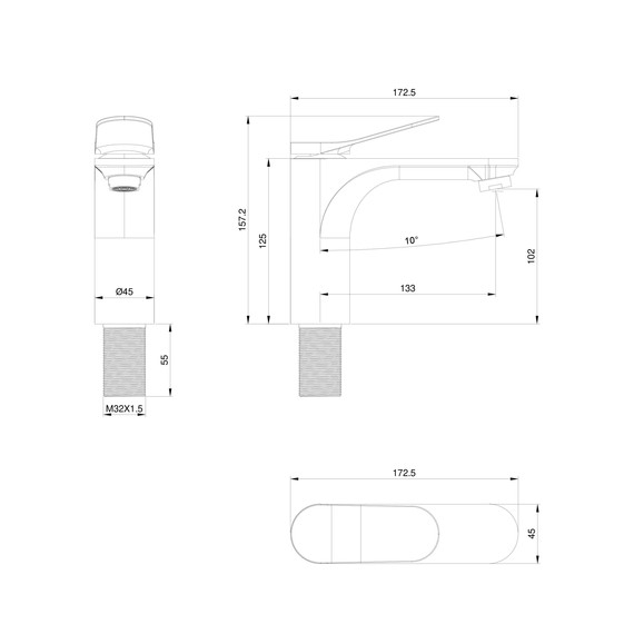 Смесители для раковины Wonzon & Woghand WW-XH-010-BG, золото фото 5