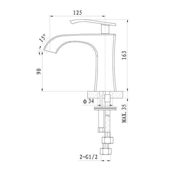Смесители для раковины Wonzon & Woghand Triumph WW-561101-CR фото 6