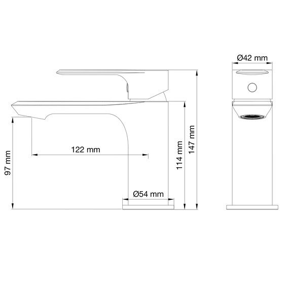 Смесители для раковины Wonzon & Woghand Brilliant WW-88018079-MB, чёрный фото 6