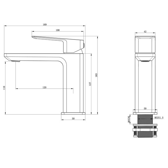 Смесители для раковины Wonzon & Woghand Diamond WW-88139011-BN, никель фото 6